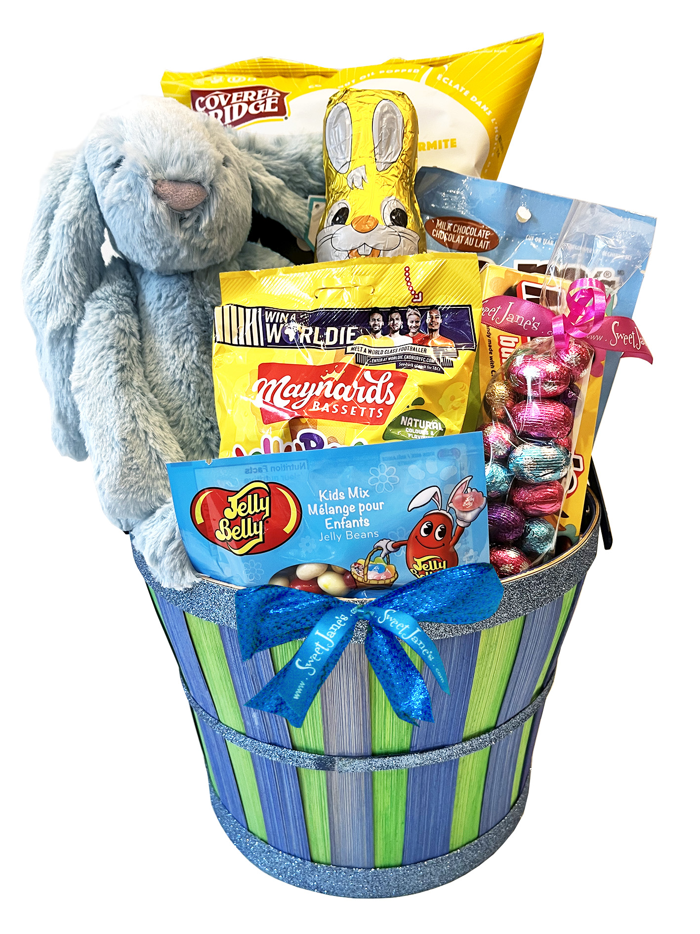 Bright and Blue Easter Basket